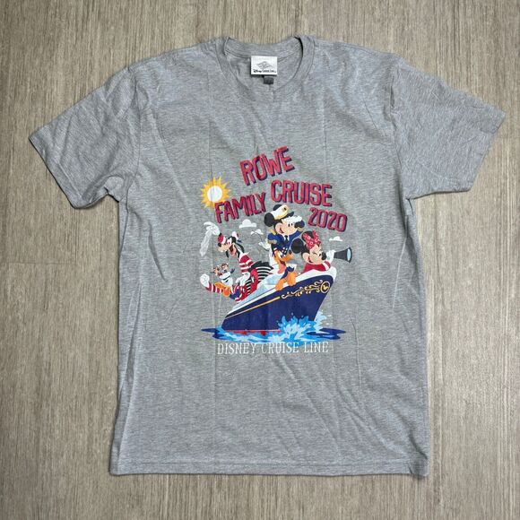 Disney Cruise Line ROWE Family Cruise 2020 Shirt Gray Adult L Crewneck Short Slv - Picture 1 of 6